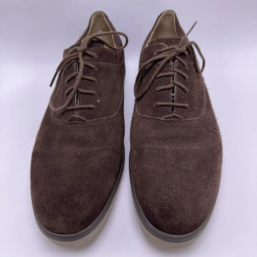 FitFlop Lewis Mens US 11 EU 44 Oxford Sneaker Hybrid Shoes Brown Suede